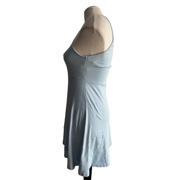 Copper Key Womens Mini Cotton Summer Dress Sz Small Womens Light Blue Sleeveless - Picture 4 of 7
